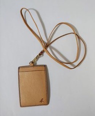 40%off - Agnes b Lanyard-strap Leather Cardholder 真皮 掛頸 證件套 卡片套