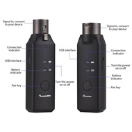 radith SIUKE Microphone XLR Transmitter and Receiver Mic System for Dynamic Microphones Dual-Channel