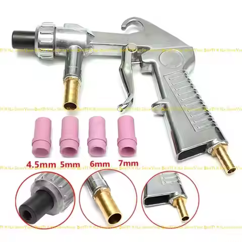 Sandblasting Guns Kit for Sandblast Blast Cabinet with 4Pcs Ceramic Nozzles Sandblasters Sand Blaste