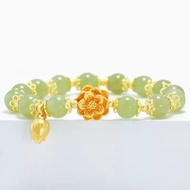 77oe Fashion Lucky Bracelet For Women Luxury Lotus Imitation Beads Lag0 Gift