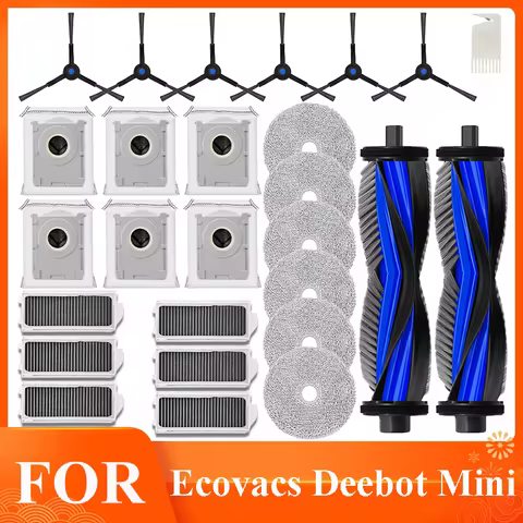 For ( Ecovacs Deebot Mini ) Robot Vacuum Cleaner Accessories Main Side Brushes Hepa Filter Dust Bag 