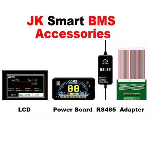 JK smart BMS Accessories LCD CAN module RS485 Power Indicator Cable Adapte