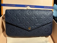 LV Wallet Felicie Pochette Blue