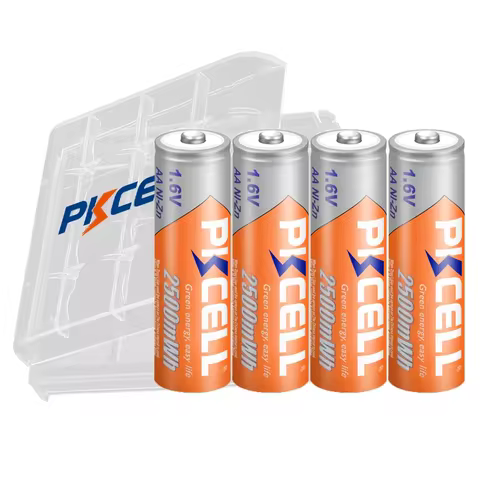 4PC PKCELL 2500mWh 1.6V Ni-Zn AA Rechargeable Batteries 2A AA NIZN Battery camera toys batteries Wit