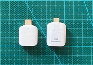 samsung otg micro usb connector (type c &amp; micro usb不散買) 白色 轉頭 轉插 轉換器 電腦 手機 平板 android mac 原廠