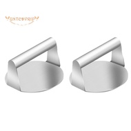 Stainless Steel Crushing Hamburger Briquette Hamburger Patty Masher Round Meat Briquette Mold Meat K