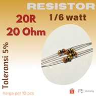 R Resistor 20R R20Ohm 1/6w 20 ohm 20ohm 1/6 watt 5%