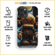 KAWS LV monogram black brown iphone case made of high-quality scratch-resistant, anti-yellowing hard
