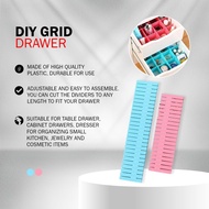 4PCS DIY Grid Drawer Divider Adjust Organizer Stationery Dressing Table Divider Wardrobe Storage War