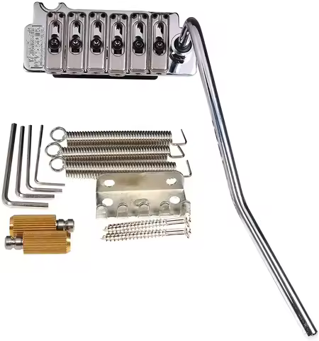 WVS50IIK 52.5mm 2-Point Steel Saddles Tremolo Bridge Guitar Electric Guitar, Chrome