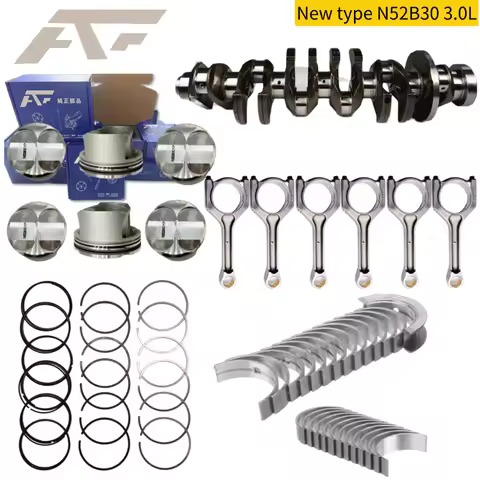 Car Engine Rebuild Kit New Type N52B30 N52 Auto Engine Systems Crankshaft Connecting Rod Piston & Ri