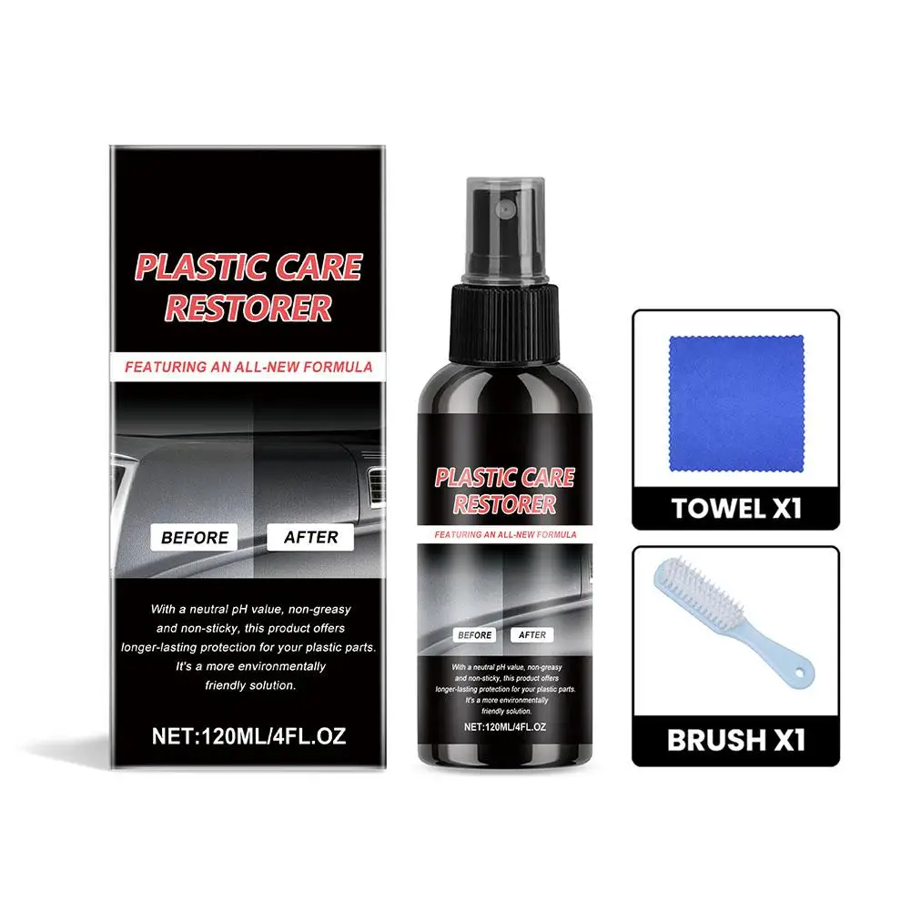 【Premium Quality】 1set Automotive Plastic Care Agent Car Plastic Interior Crystal Agent Coating Tool
