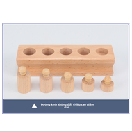Montessori Early Education Teaching Aids Socket Cylindrical Blocks 3-5 Years Old Infants And Toddler