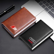 Leather Car Driver License Credit ID Card Holder Case Wallet For Audi S Q5 A4 B9 B7 A1 A5 Q3 Q7 A6 C