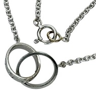 CARTIER/Cartier Baby Love Bracelet Necklace, 18K White Gold, 7.6g, 45cm, Women's [Pre-owned]