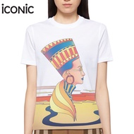 iCONiC SIDER T-Shirt #5501 เสื้อยืด พิมพ์ลาย เนเฟอติติ หน้าข้าง เสื้อผ้าผู้หญิง เสื้อยืดผญ เสื้อยืดผ