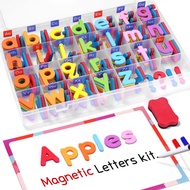 Gamenote Classroom Magnetic Alphabet Letters Kit 238 Pcs with Double - Side Magnet Board - Foam Alph