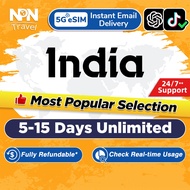 India eSIM Ultra 5-15Days Daily 500MB/2GB Unlimited Data | Instant 24h Email Delivery | High Speed T