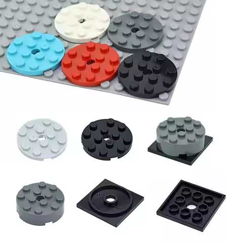MOC Technical Compatible 87081 61485 60474 Building Blocks Round 4x4 Turntable Base Creative Toys Pa