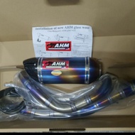 AHM 4 STROKE (MT) R.EXHAUST - LC135-4S /5S(TITANIUM)