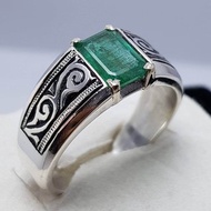 Natural Emerald Ring Unheated Untreated Green Emerald Ring Panjsher rich green