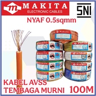 Kabel AVSS - Kabel NYAF - Kabel 0.5mm 0.75mm 1.5mm 2.5mm Makita TEMBAGA Murni 100m