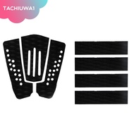 7 Pieces (2 Sizes) Non-slip Diamond Grooved Black EVA Traction Pad Tail Pads Deck for Surfboard Surfing Skimboard