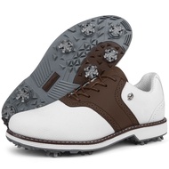 NEW Korean style 2025 Thestron Mens Ultra-fiber Leather Peg Professional Golf Shoes Non-slip Waterpr