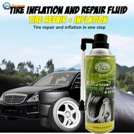 Grows Tire Automatic Inflatable Tire Repair Fluid 450ml 1 Minute Tire Repair Suitable for Motorcycles/Electric Vehicles/Cars Tubeless Tire Self-replenishing Fluid Tire Sealant Tire Sealer Inflator