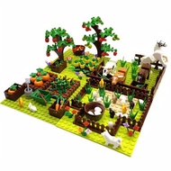 MOCDomestic Small Particle Farm Farm Combination Children's Gift Building Blocks Men's and Women's Scene Farmland Landscape Toys FEEK