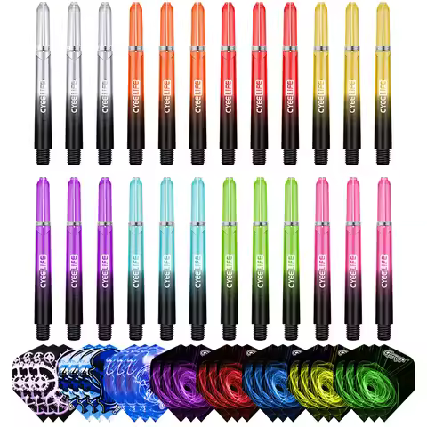 CyeeLife 35/41/48mm Plastic Darts Shafts 4.5mm Screw Thread Transparent Dart Stems With Stainless St