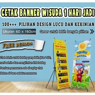 CETAK SPANDUK WISUDA BANNER LULUS KULIAH GRADUATION BANER FREE DESIGN
