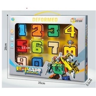 Đồ Chơi Bảng 26 Chữ Cái Biến Hình Lắp Ghép Chiến Binh Robot Sáng Tạo Chữ Số Và Dấu