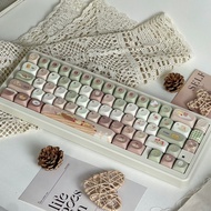 Autumn Visit Keycaps PBT 130 Keys Cherry/SOA Profile Picnic Retro Keycaps Wooting Aula F75 Dye Subli