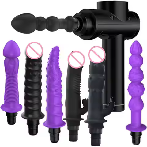 Massage Gun Head Vibration Message Gun Vibrators for Female Man Attachments Silicone Heads for Fasci