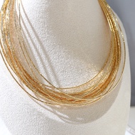 Collar 14k Color-Preserving Gold White Gold Rose Gold Plain Chain Accessories