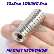 Strong Neodymium Magnet 10x3mm Hole 3mm Ring 10x3 mm Round Hole