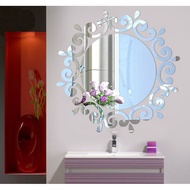 ✻Stiker dinding hiasan periferal cermin tetes air stiker dinding cermin stereo 3D (tidak termasuk bulatan tengah)