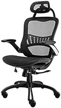 office chair gaming chair computer chair Ergonomic Office Chair Modern Desk Chair Adjustable Seat Cushion and Headrest, Breathable Mesh Backrest, Black (no Footrest) hopeful