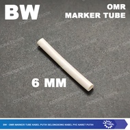 6 mm BW - OMR Marker Tube Cable Sleeve PVC Rubber White Cable