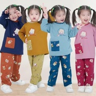 Premium Girls' Babydoll Sleepwear Oneset - Long Sleeves and Long Pants PP Size 4 - 6 - 8 | FOREVER S