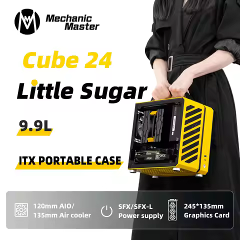 C24 Sugar Cube Mechanic Master 9.9L Mini ITX Aluminum Alloy Removable Handle Portable Computer Case 