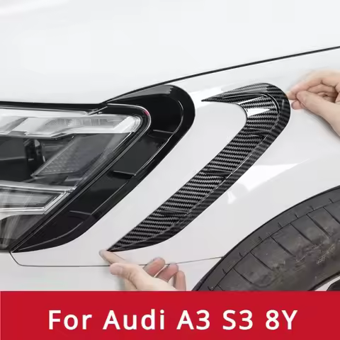 ABS Headlight Sticker Air Knife for Audi A3 S3 8Y 2021 2020 Sedan Hatchback Exterior Accessories sti