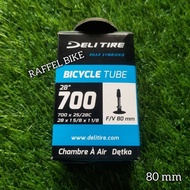 Deli Tire Inner Tube 700x25/28c FV 80mm. Inner Tube 700x25c. Inner Tube 700x28c. Fixie Inner Tube. R