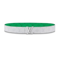 LV Men's Belt INITIALES 40mm Double sided Canvas Printed Casual Metal Buckle Belt M0639T