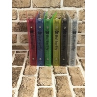 Butterfly Color Transparent Binder Hole Clip-A5/20 B5/26 A4/30