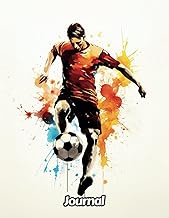 Watercolor Soccer Journal: Wide Ruled | Gift For People Who Love Football, Sport Lovers | For Back T