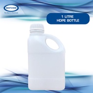1 Litre HDPE Bottle | Refillable empty bottle for detergent/solvent/water/acids