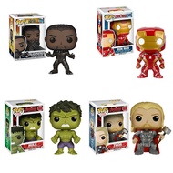 Funko Pop! Avengers Captain America Black Panther Hulk Thor Iron Man Action Figure Toys model Dolls