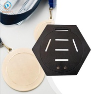 Dovewill Medal Display Stand Versatile Hexagonal Easy to Install Award Display Rack Wooden Medal Han